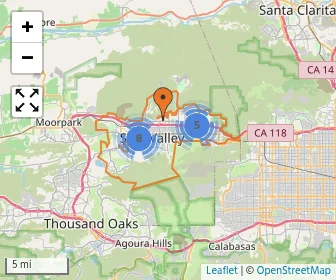 Area schools map
